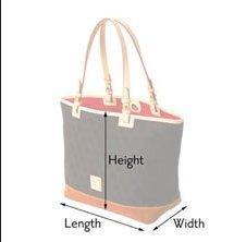 Diagram of how to measure this tote bag