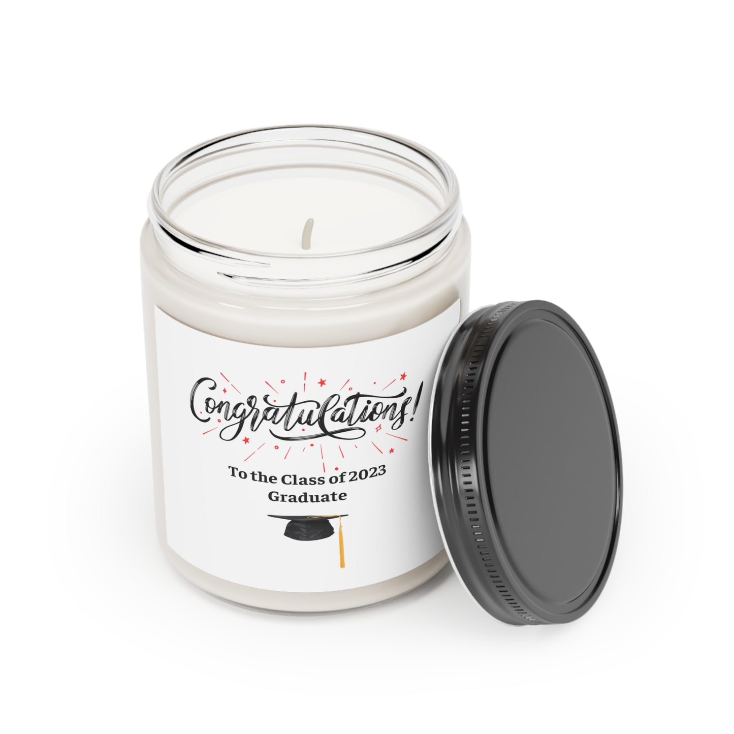 Candle for Graduate: Scented; 9 oz.; Soy wax; Glass jar