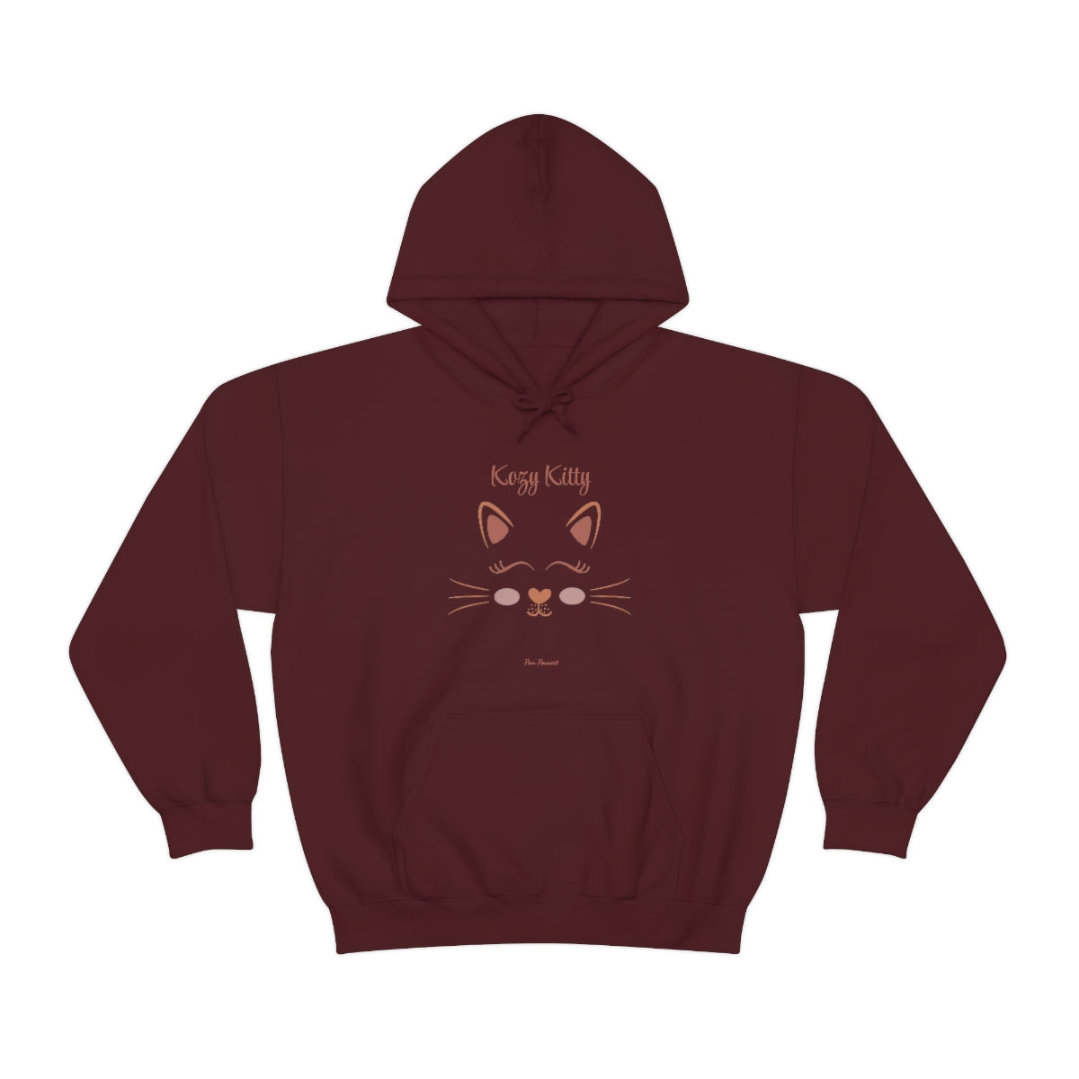 Flat front view of the Maroon sweatshirt