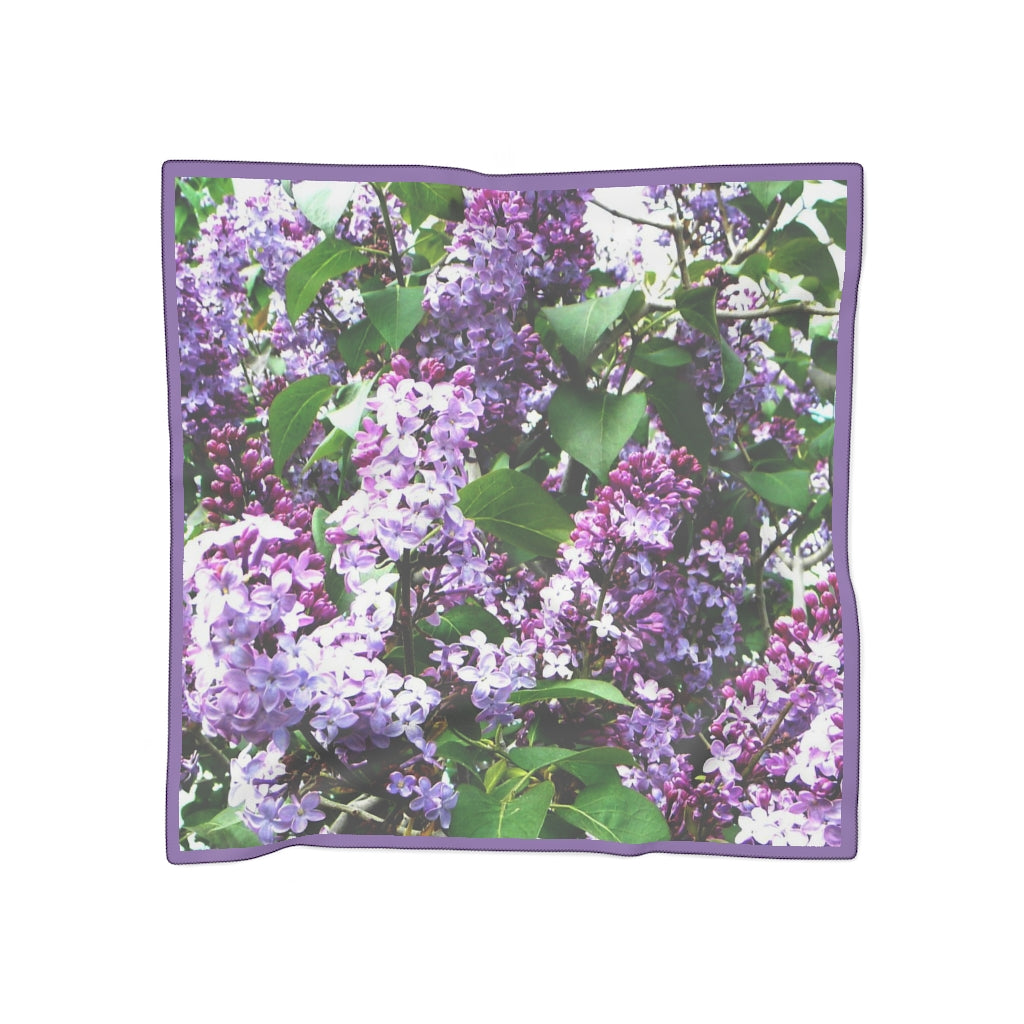 Flat view of our purple lilacs scarf