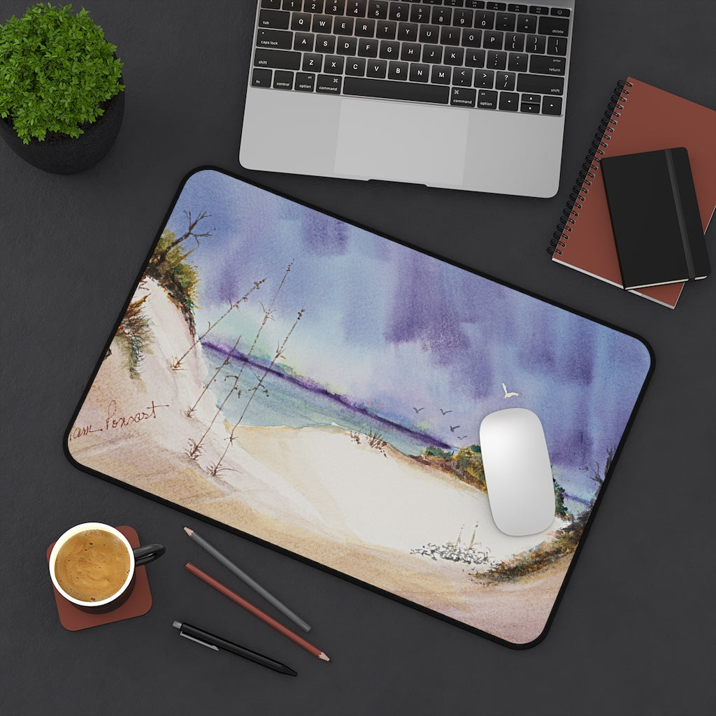 Mock up of the 12" x 18" Watercolor-Print Desk Mat