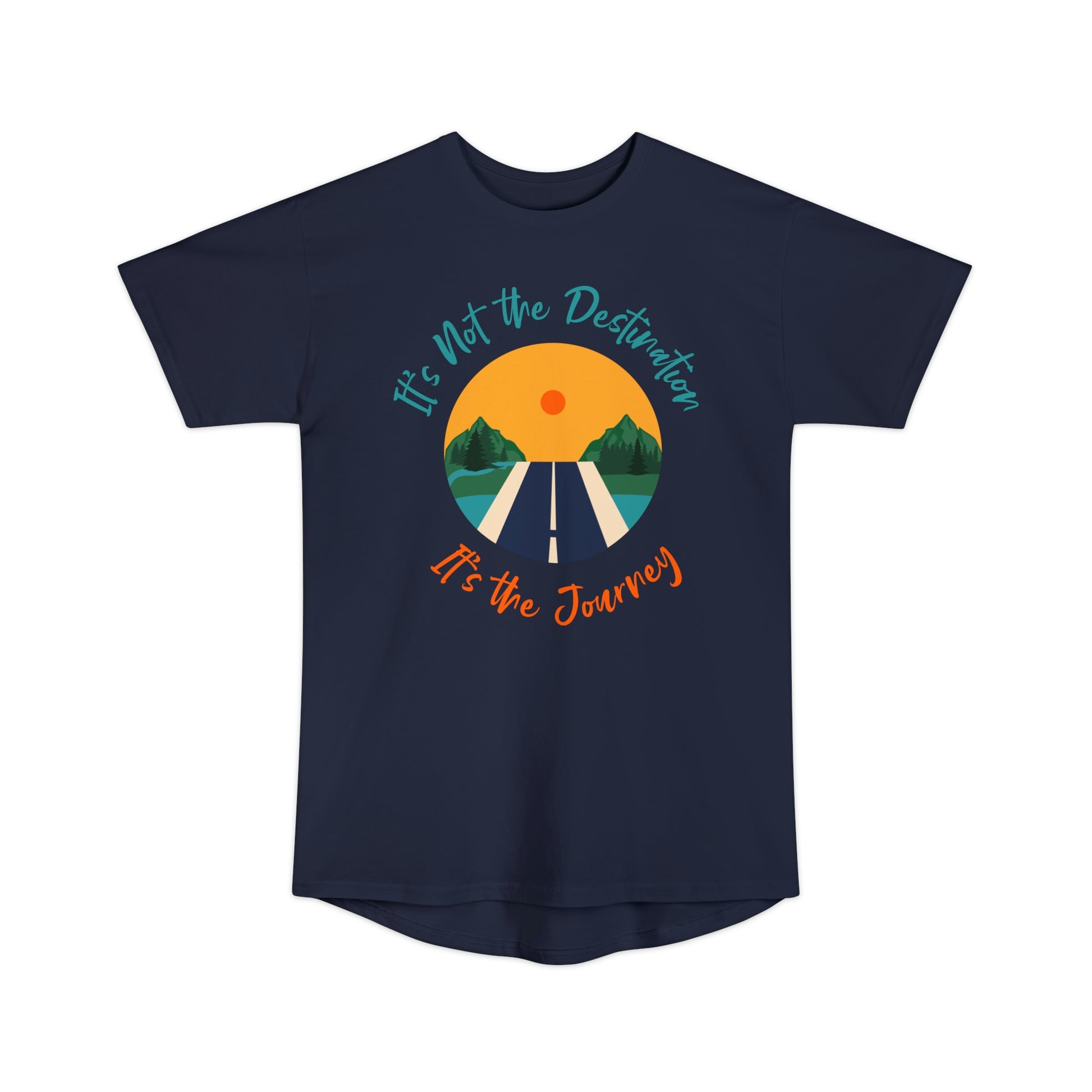 Flat front view of the Navy Blue t-shirt