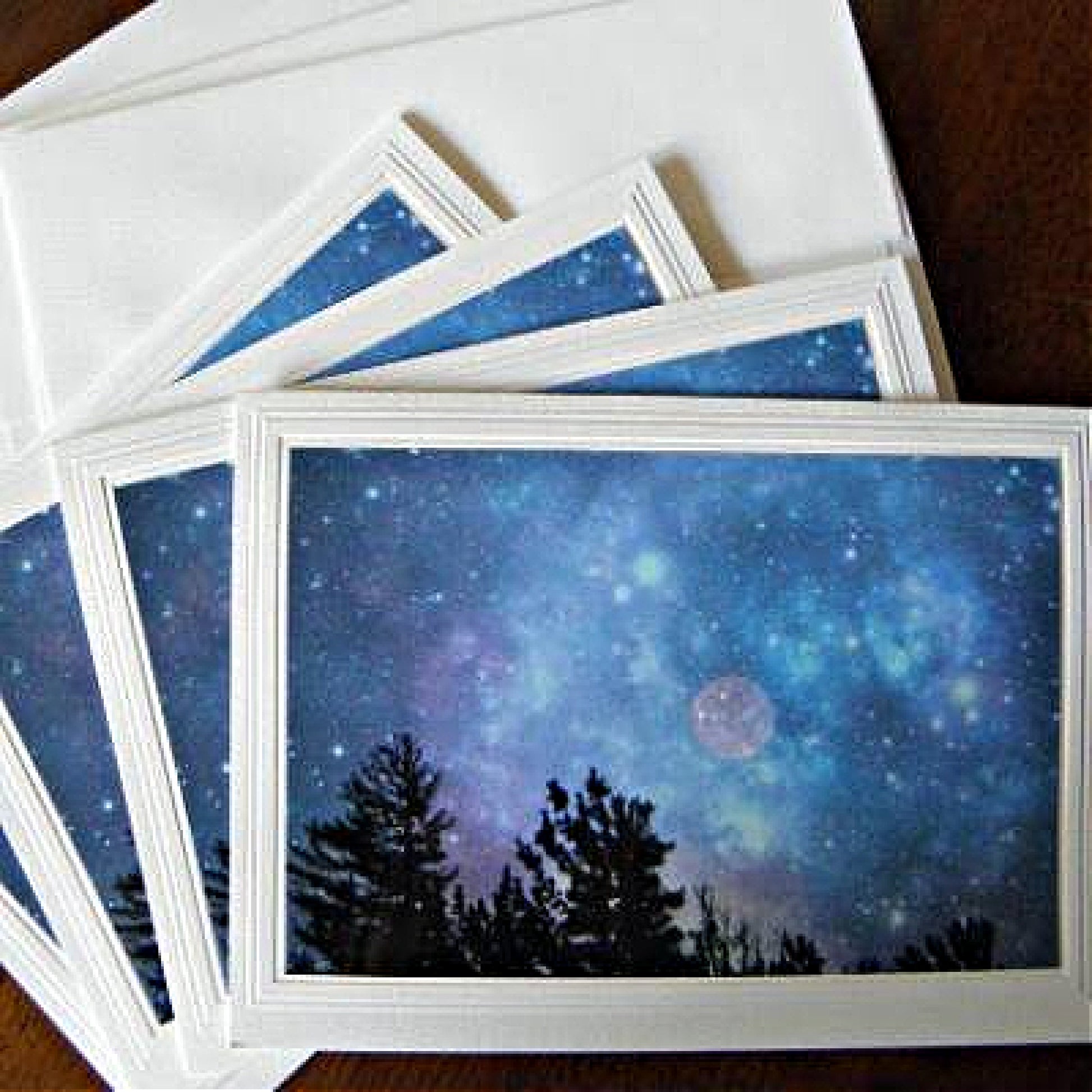 4-piece set of Galaxy-Inspired Greeting Cards