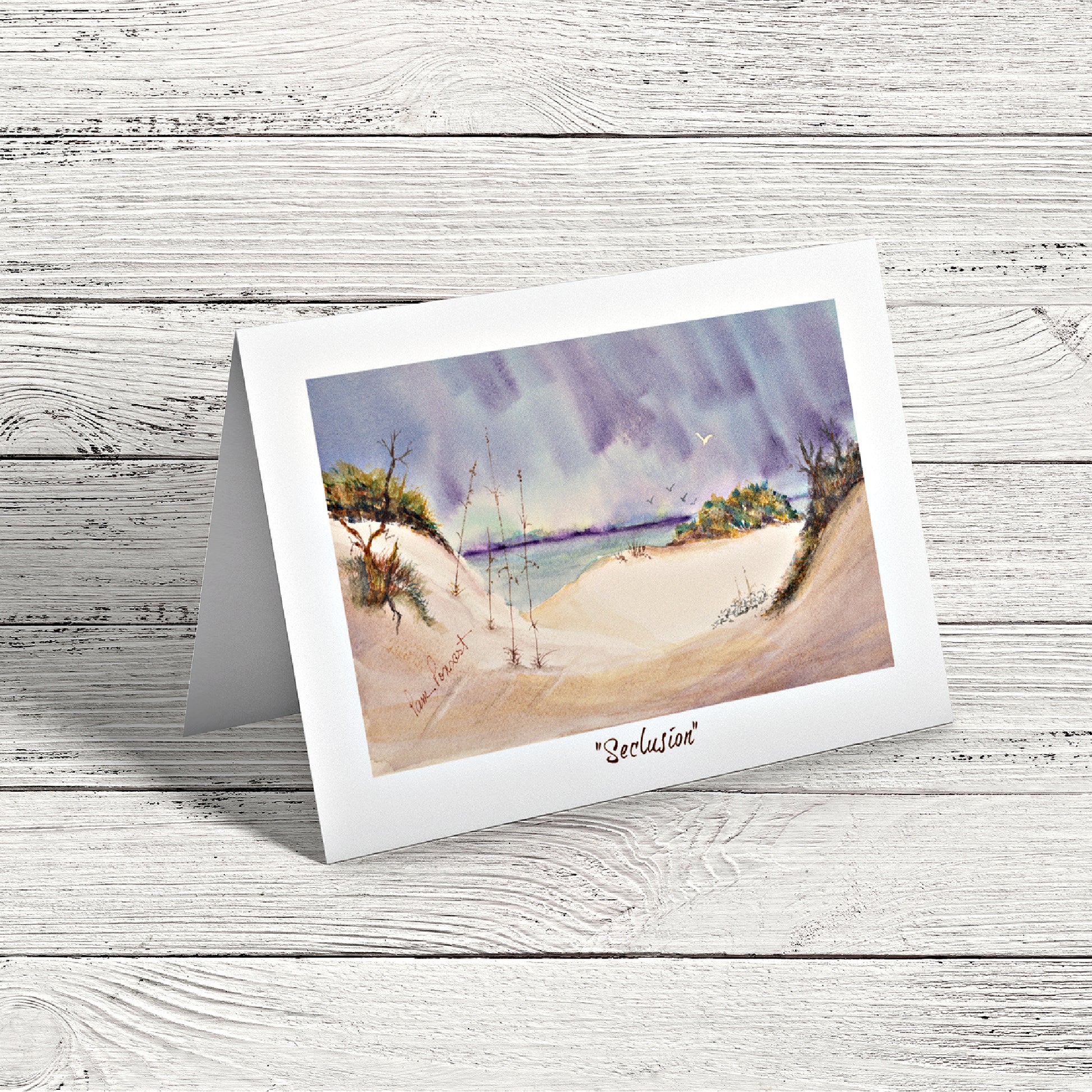 Mock up of our Seascape Art Card