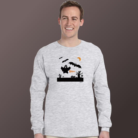 Mock up of a man wearing our Unisex Halloween T-Shirt