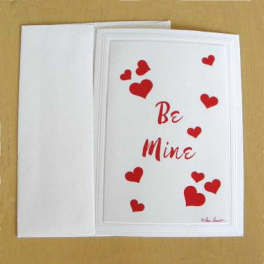 Hearts Valentine Card with envelope
