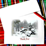 Front view of our Holiday Thank-You Card with envelope