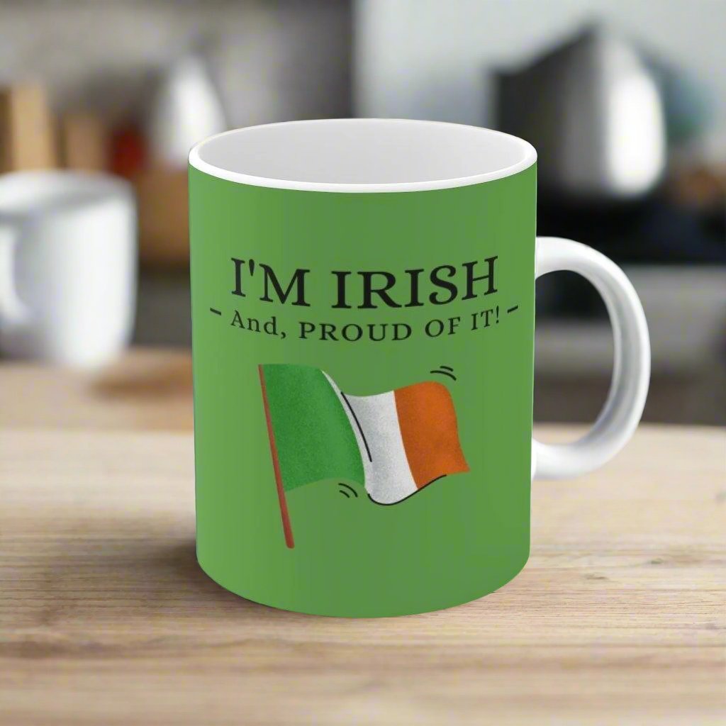 Front view of our Irish Flag Mug