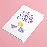Close up of our Hello-Easter Greeting Card