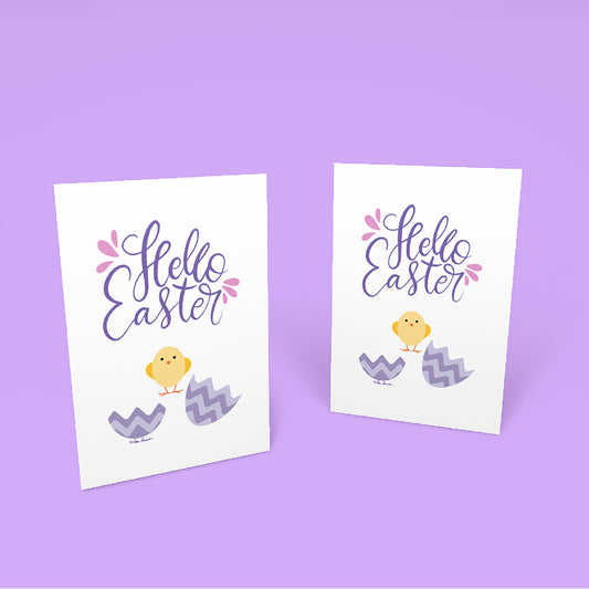 Easter Greeting Cards: Two; Blank inside; Cute; Handcrafted