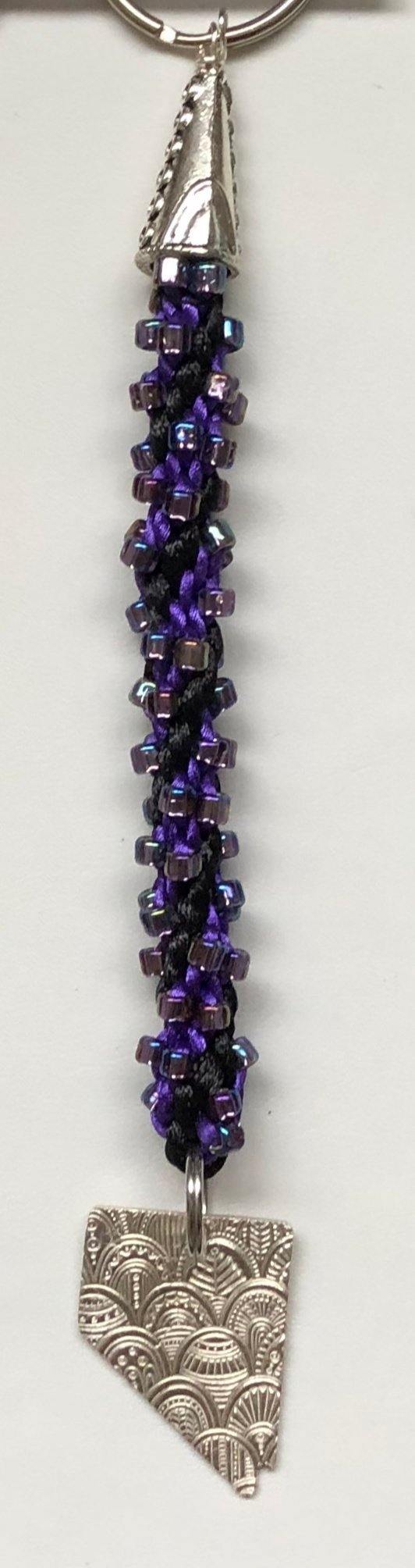 Purple Nevada Silver Keychain