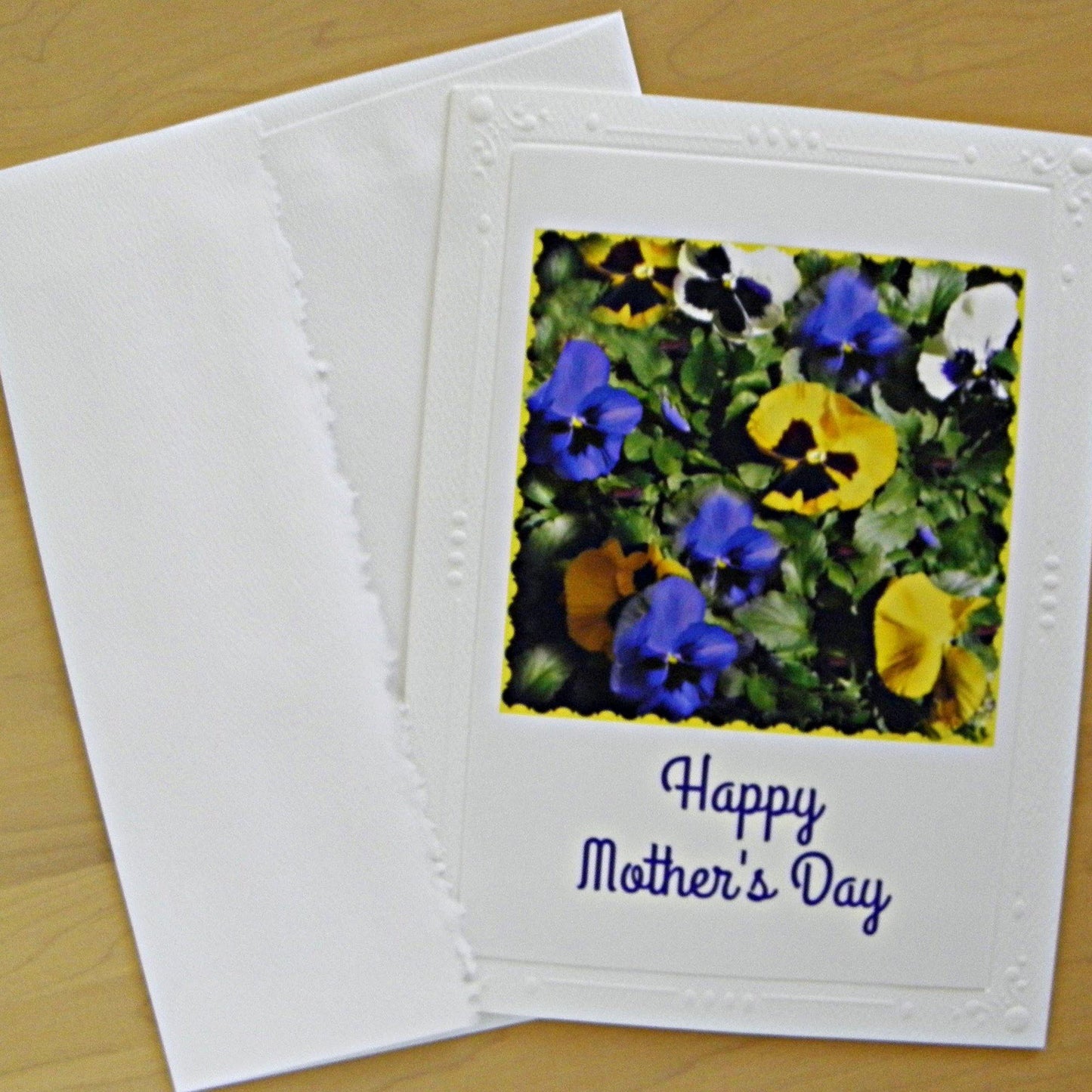 Front view of the card and envelope