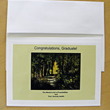 Front view of Paper Graduation Card and envelope