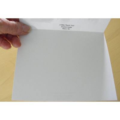 Blank inside view of our Printed Note Cards