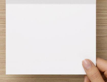 Blank inside view of one of our Red-Apple Note Cards: