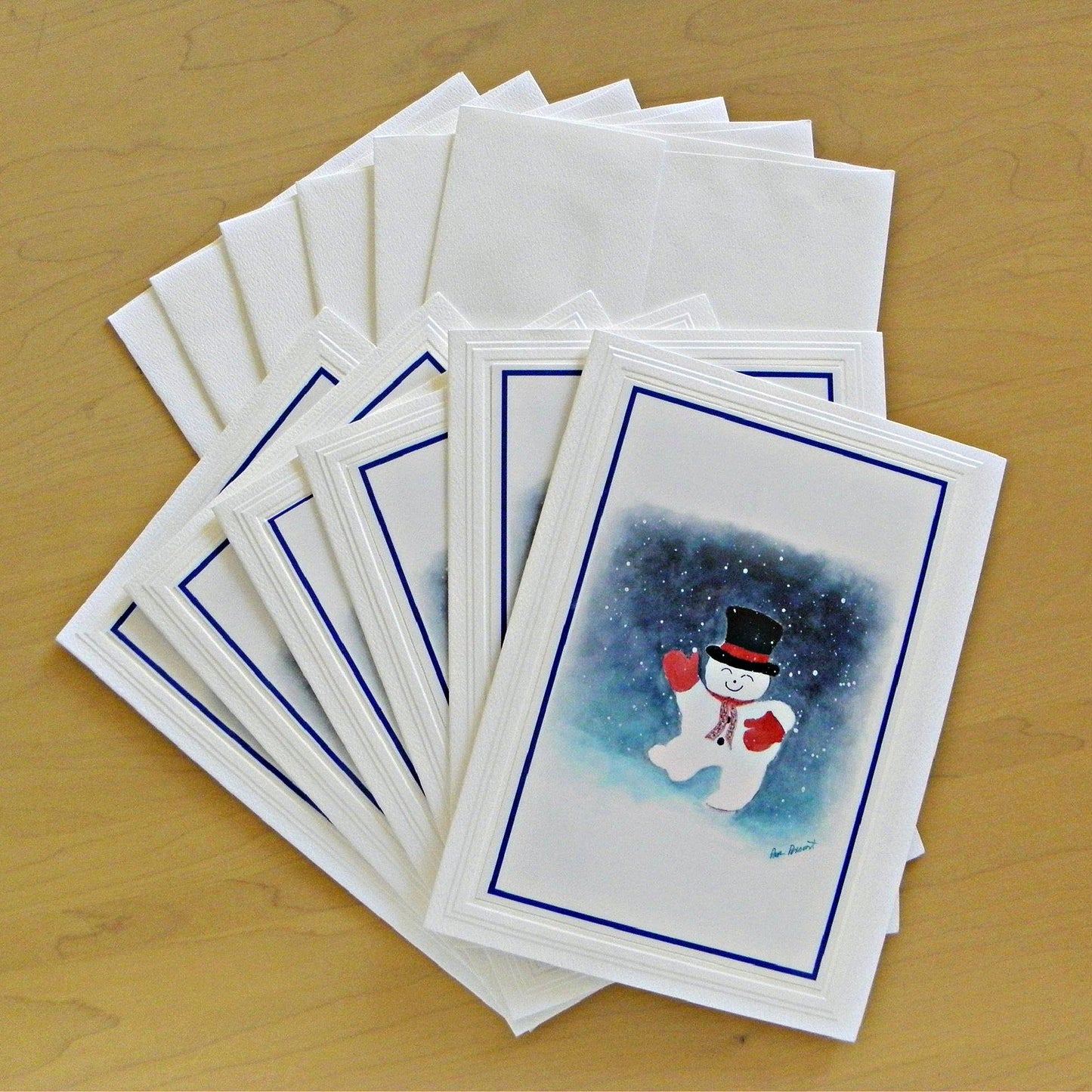 6-piece set of Snowman Greeting Cards