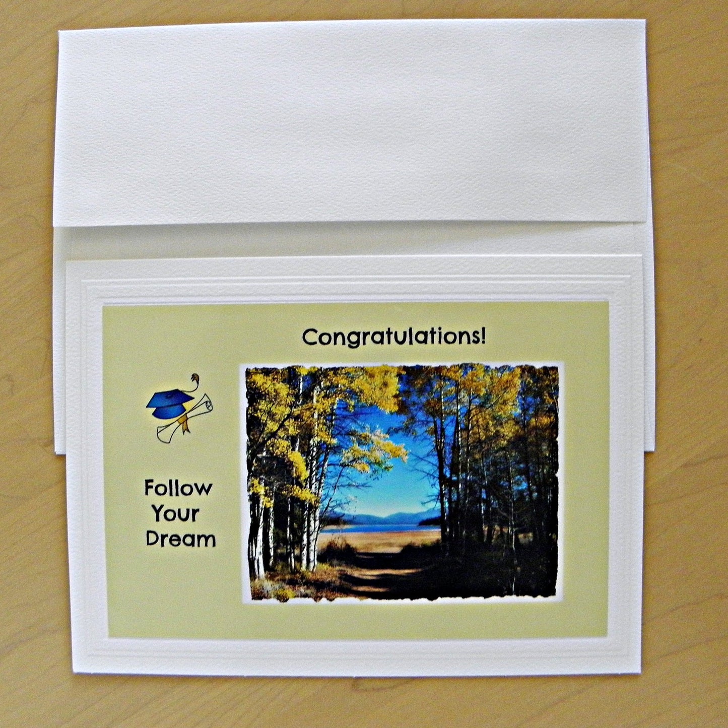 Front view of our Unisex Graduation Card with Envelope